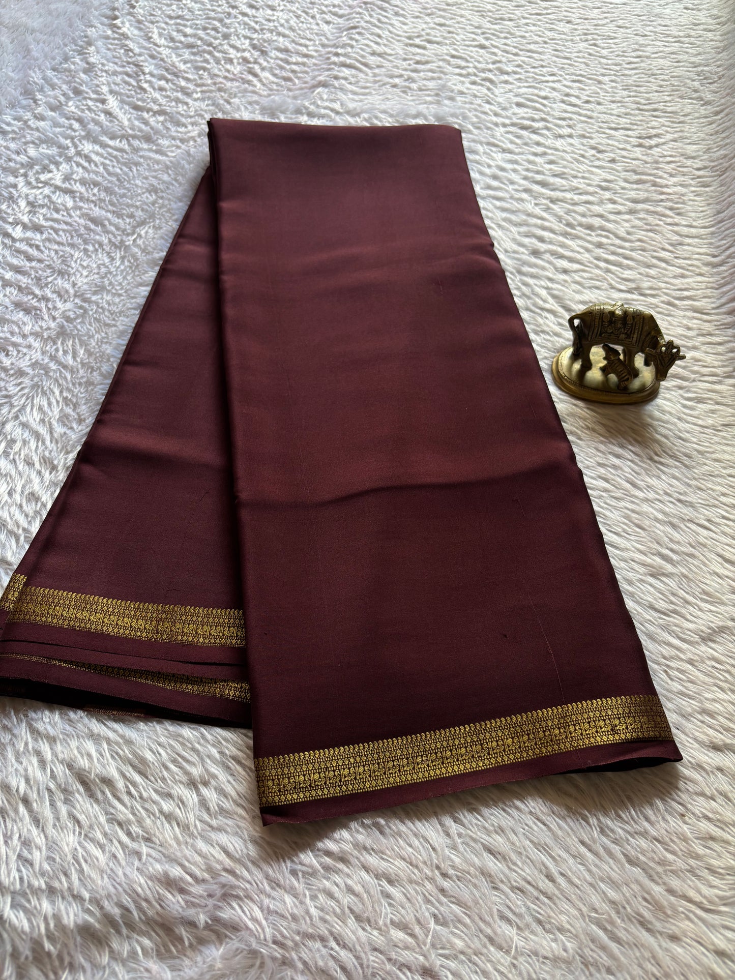 Harshini : Solid Chocolate brown
