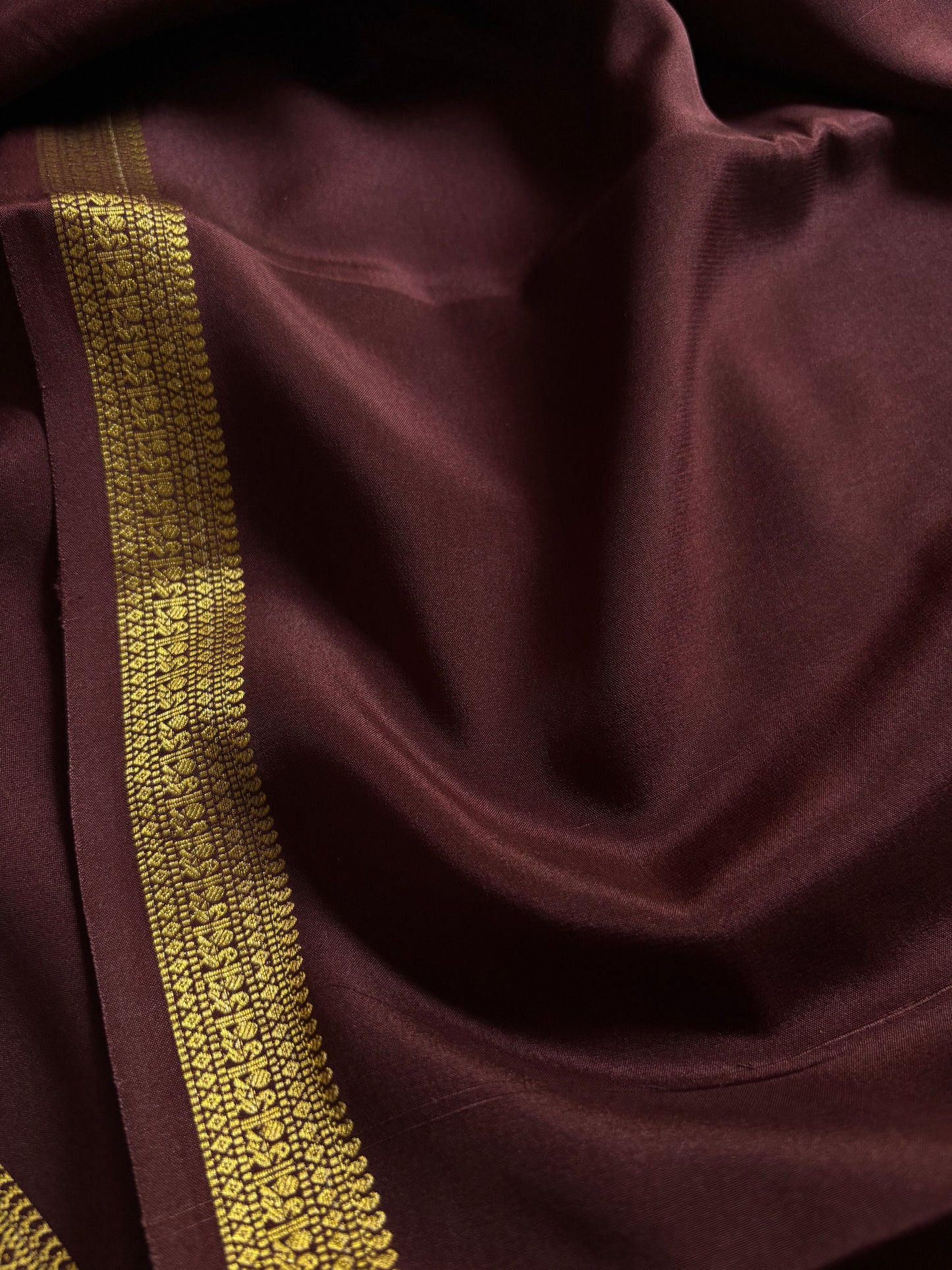 Harshini : Solid Chocolate brown