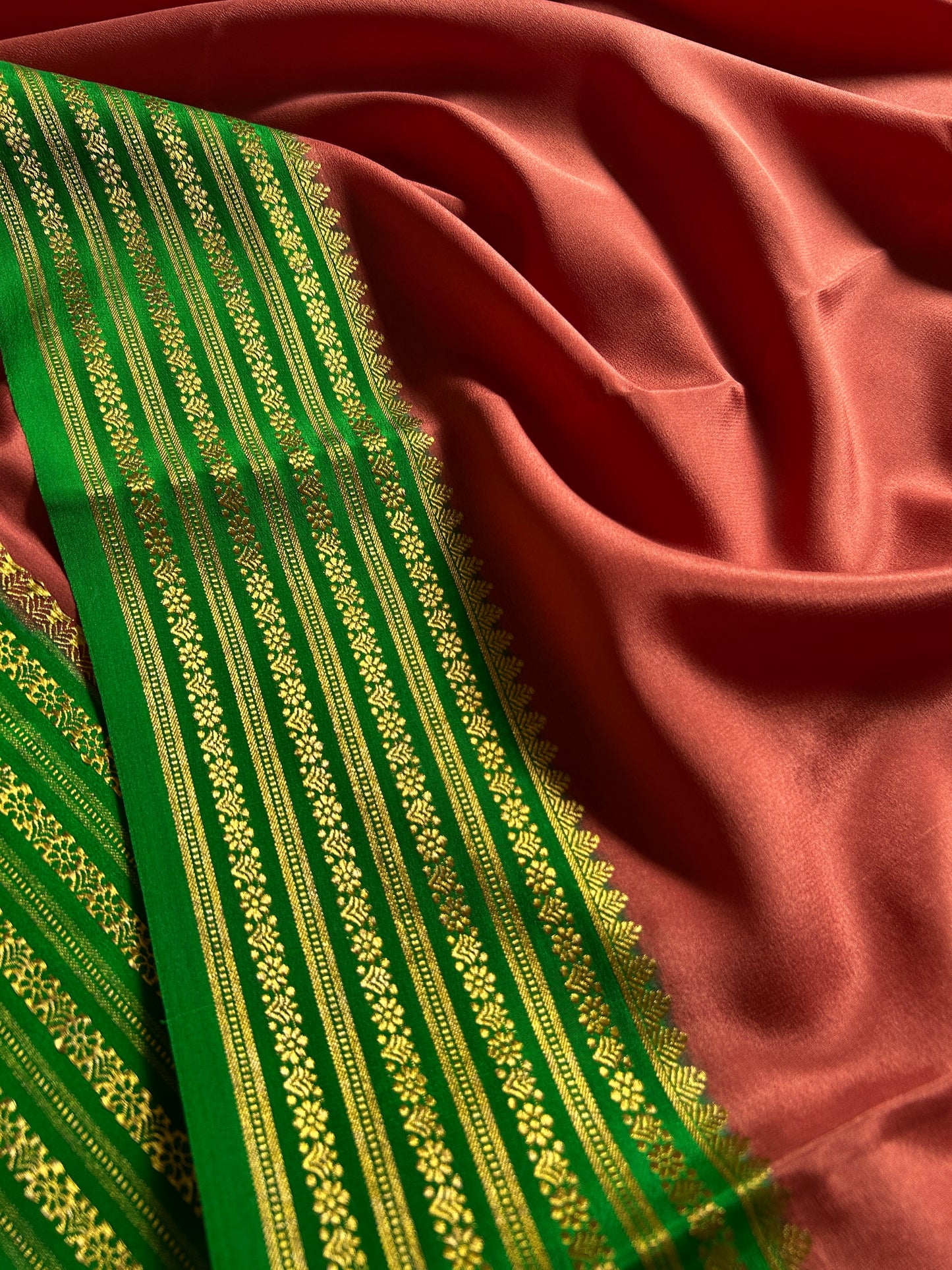 Poornima (2D) : Dark peach-leaf green