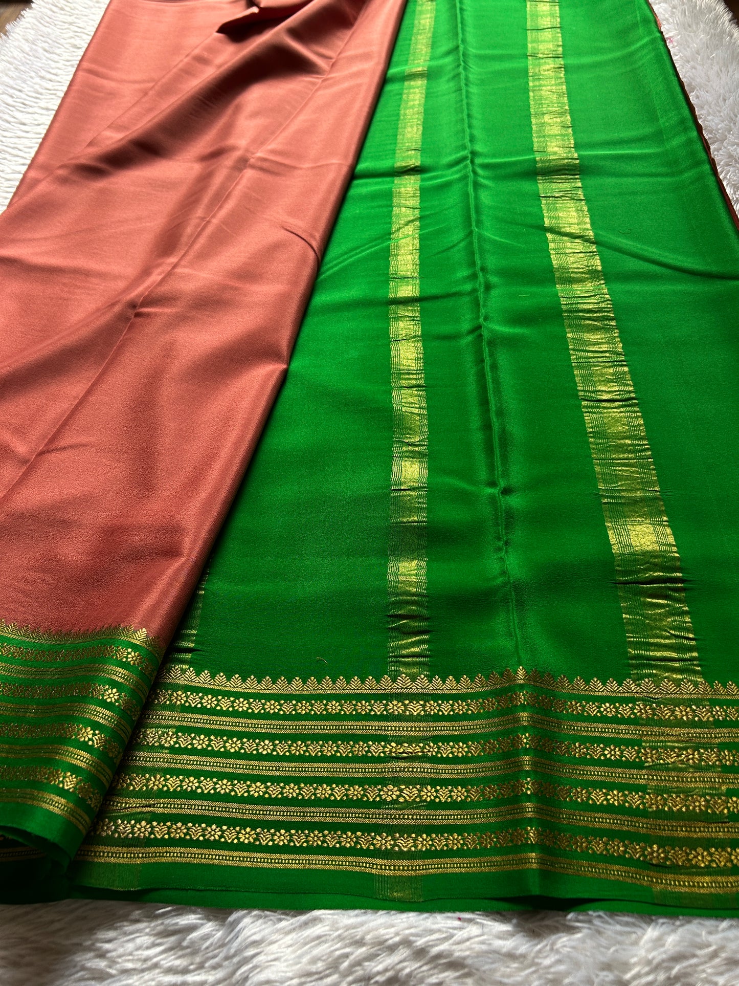 Poornima (2D) : Dark peach-leaf green