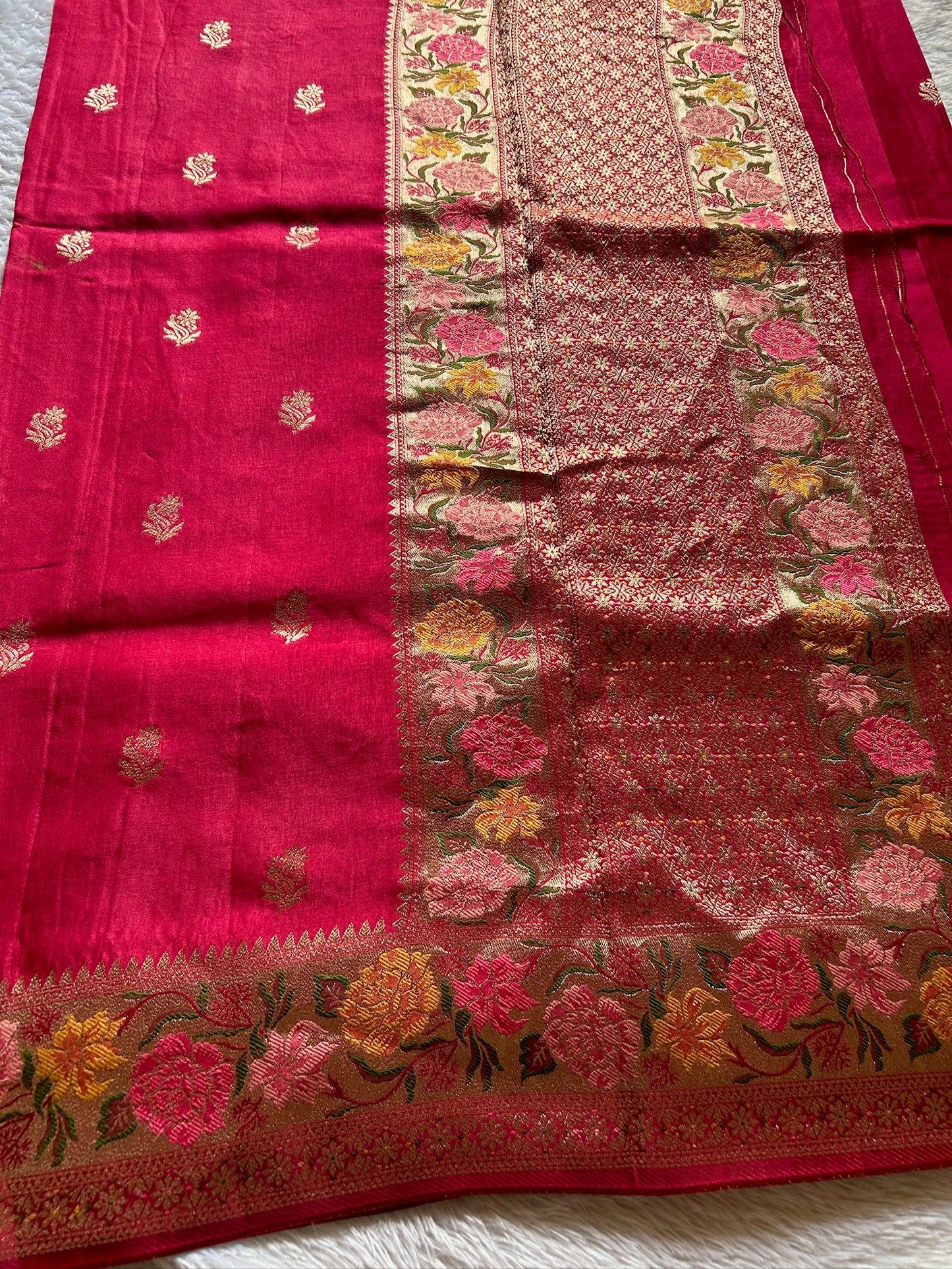Soft Paithani : Solid Pink