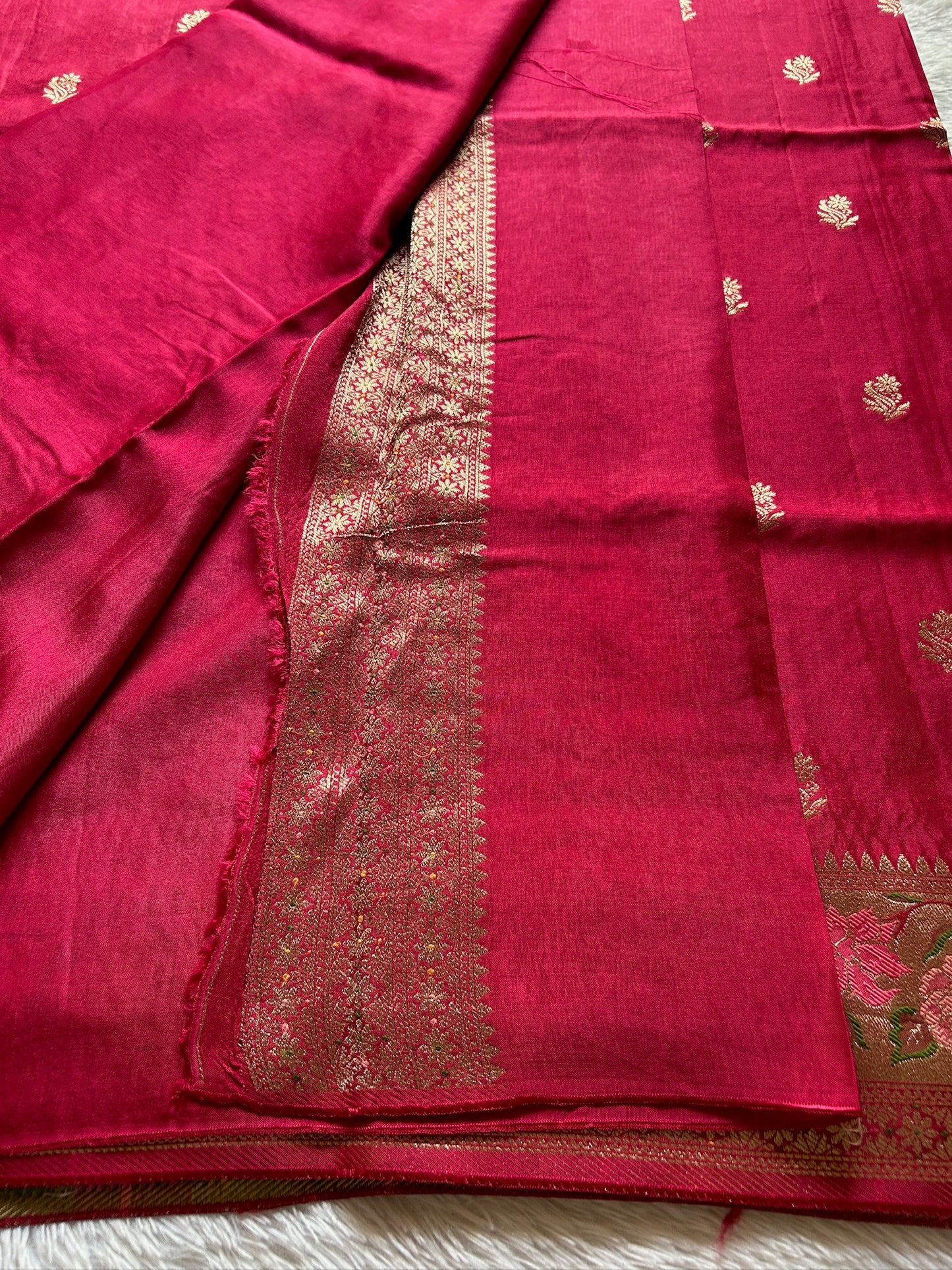 Soft Paithani : Solid Pink