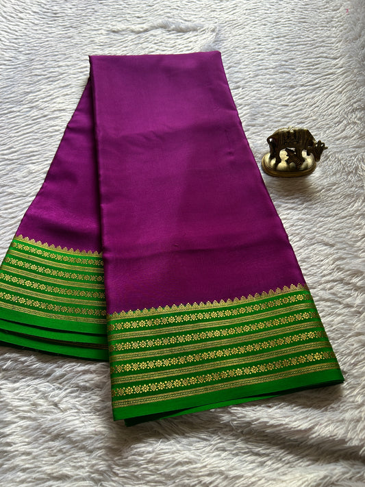 Poornima (2D) : Dark magenta-leaf green