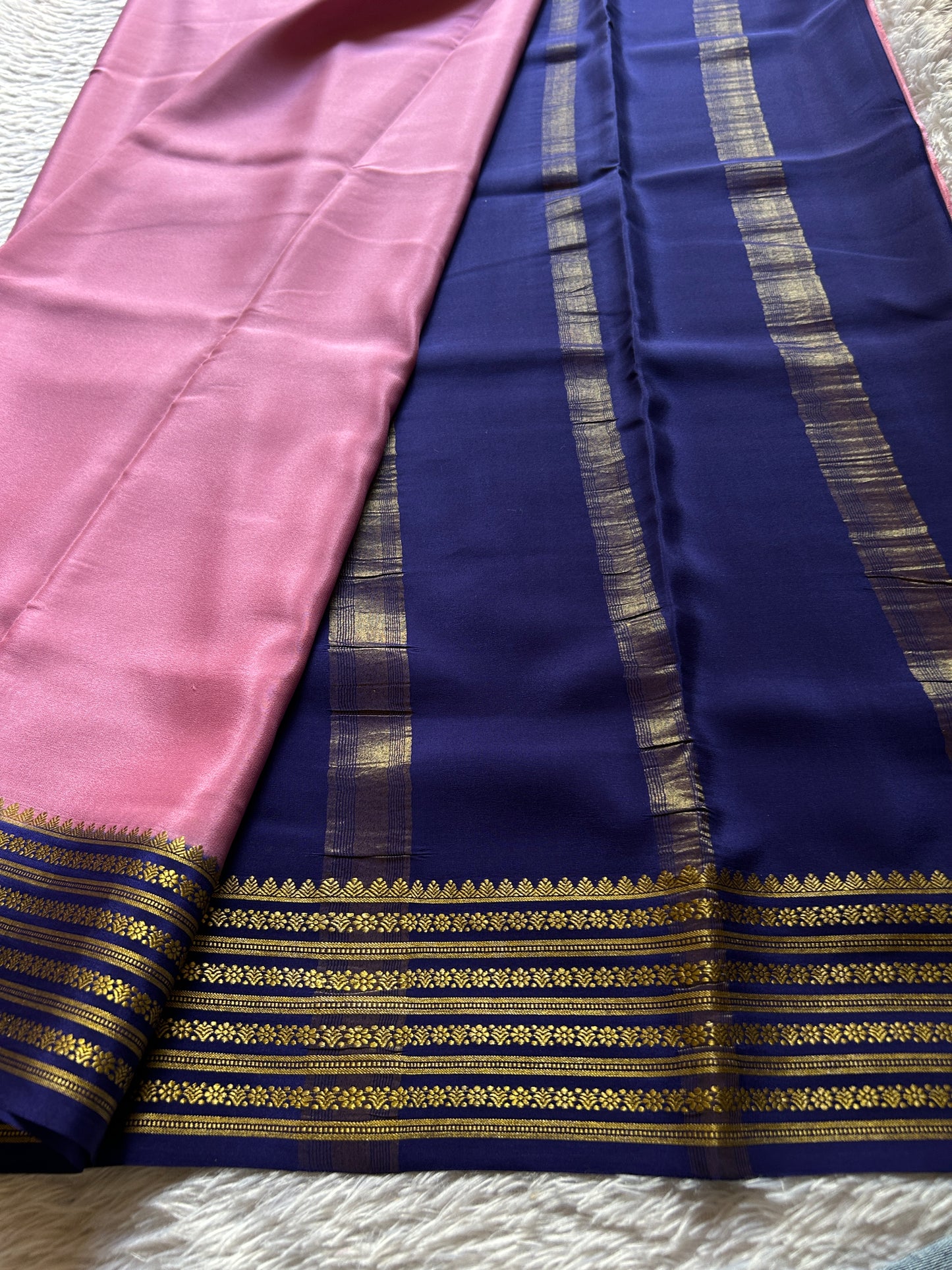 Poornima (2D) : Baby pink-deep blue