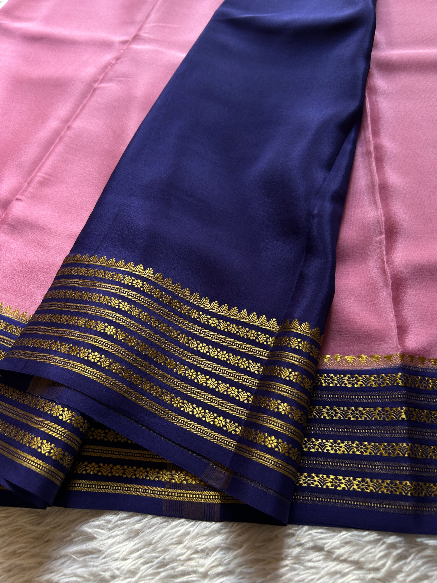 Poornima (2D) : Baby pink-deep blue