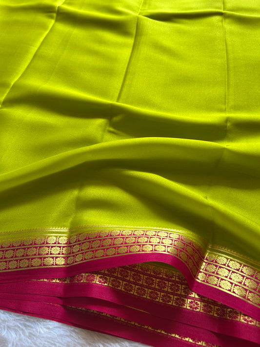 Light weight pure crepe  : olive-pink