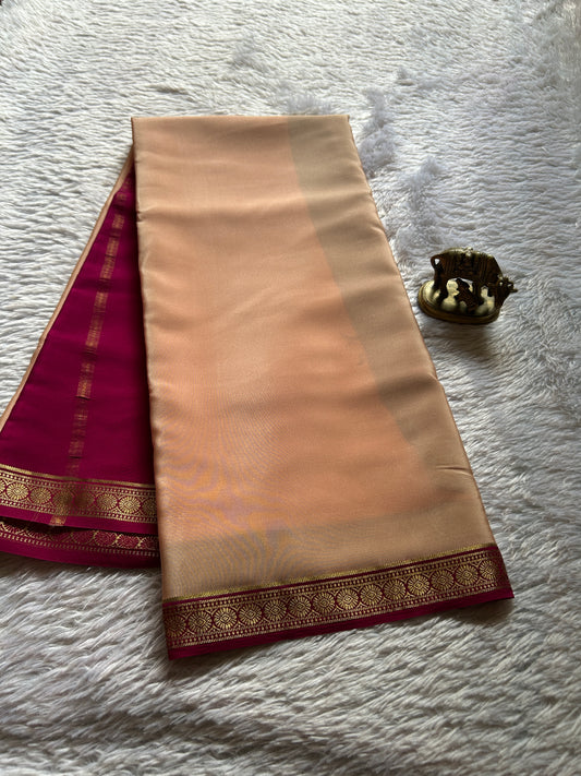 Parijata (2D) : Pinkish beige-rani pink