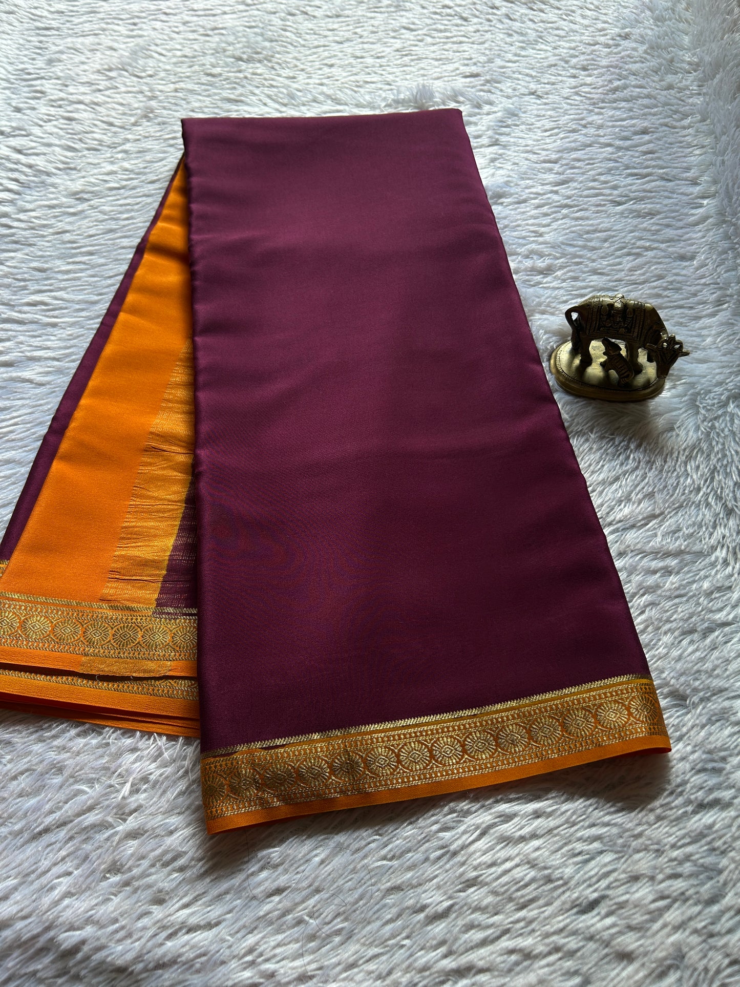 Parijata (2D) : Maroon-light orange