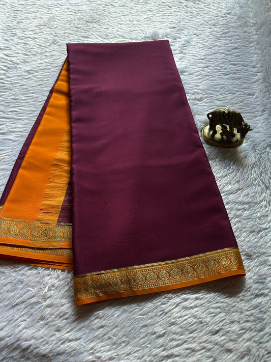 Parijata (2D) : Maroon-light orange