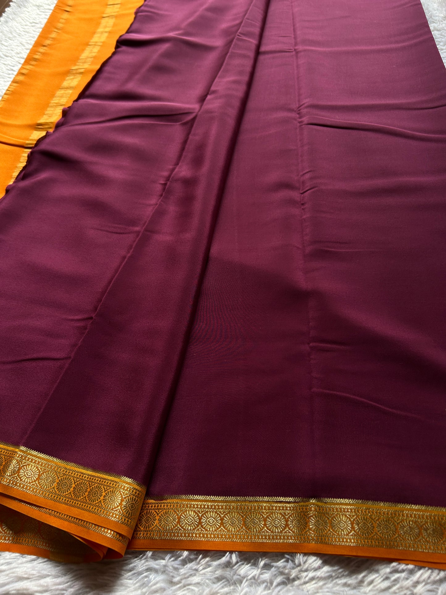 Parijata (2D) : Maroon-light orange