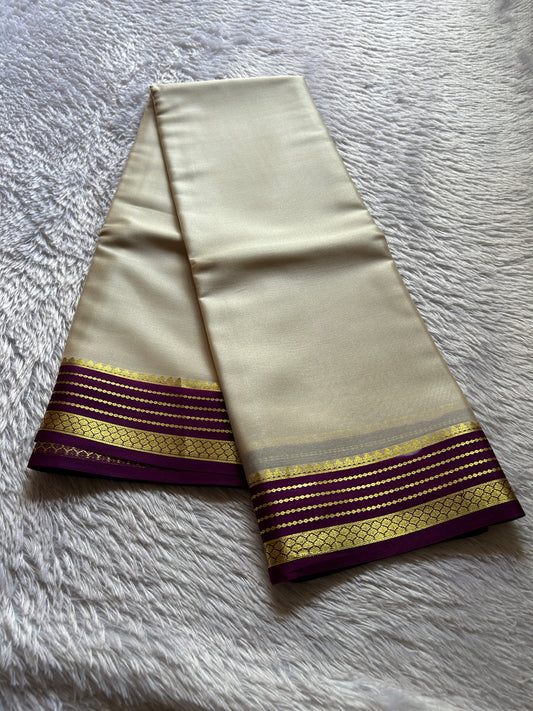 Lekhana (2D) : Off white-magenta