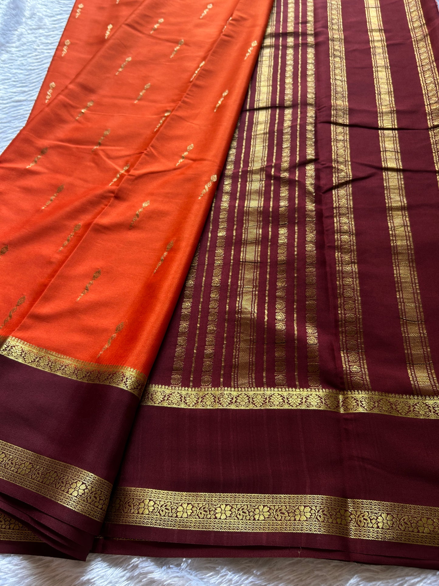 Jayashri (2D) : Orange-chocolate brown
