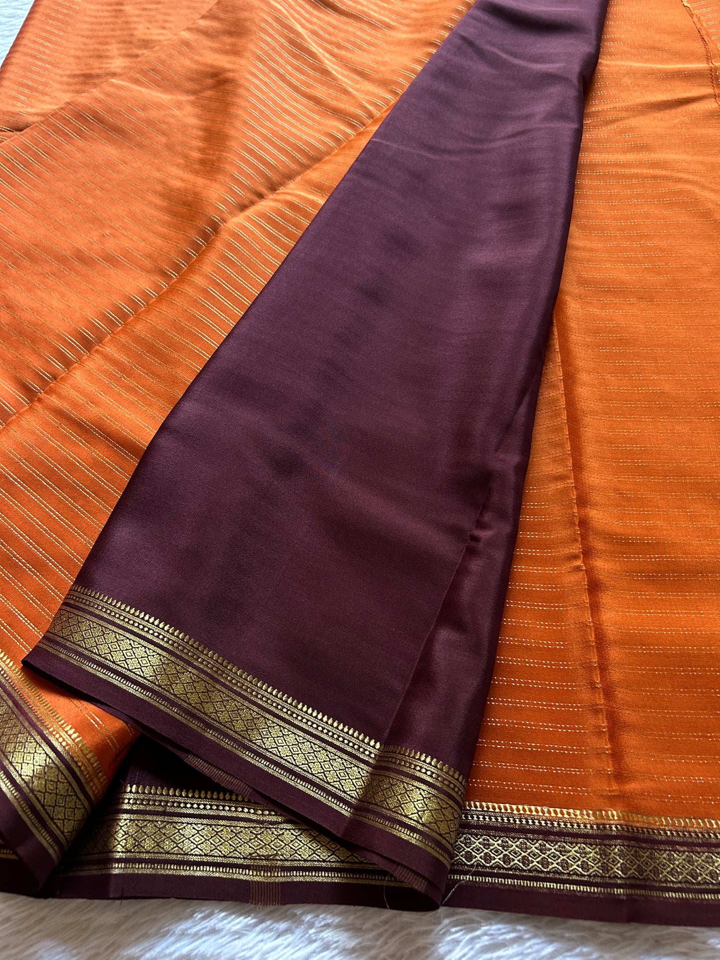 Urvi (2D) : Light orange-chocolate brown
