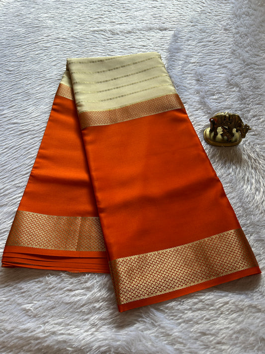 Kavya (2D) : Orange-off white