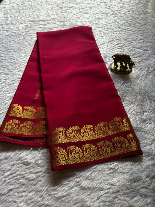 Mallika : Solid Dark red