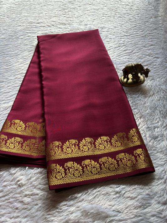 Mallika : Solid Maroon