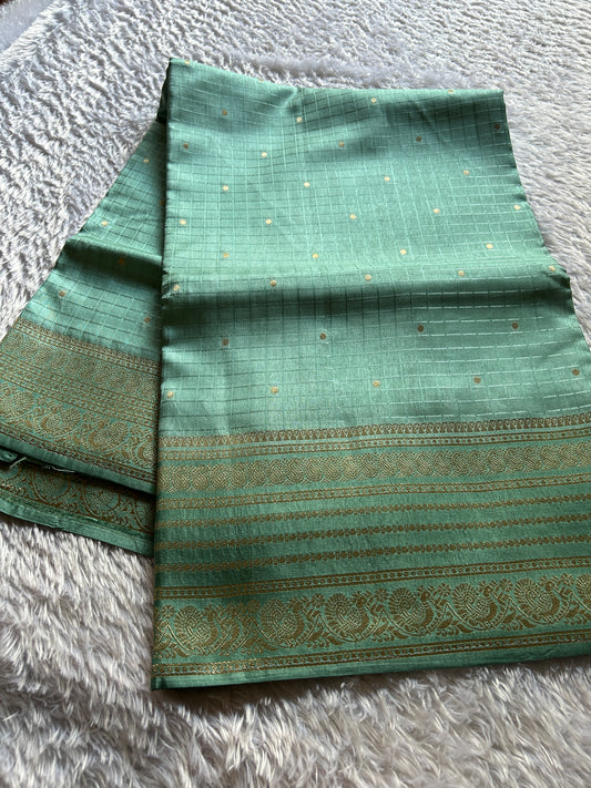 Semi Soft Silk (2D) : Aqua mint-steel teal