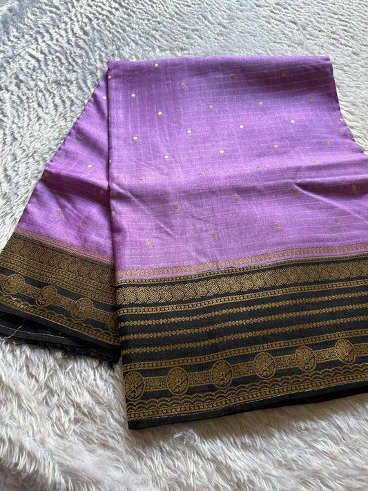 Semi Soft Silk (2D) : Lavender-black