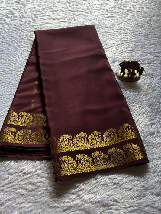 Mallika : Solid Chocolate brown