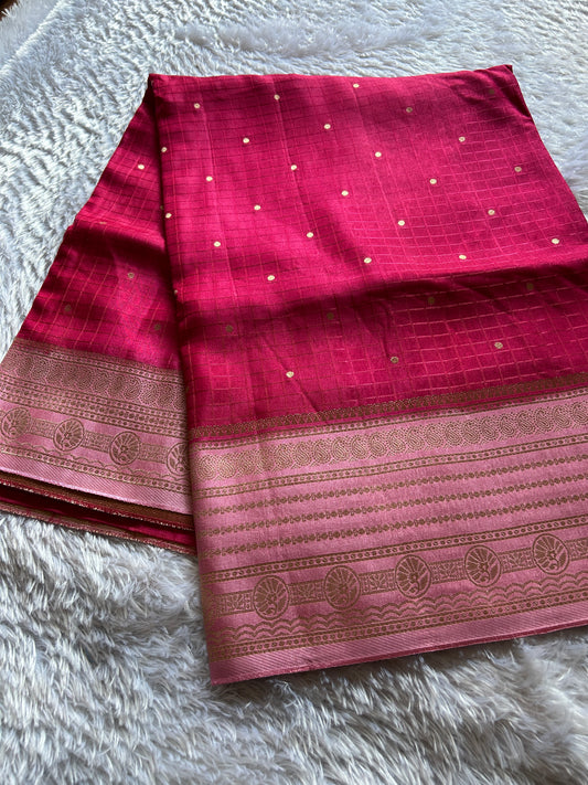 Semi Soft Silk (2D) : Bright pink-baby pink