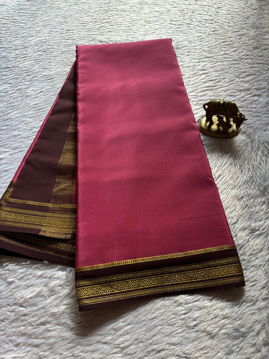 Shailaja (2D) : Cranberry pink-chocolate brown