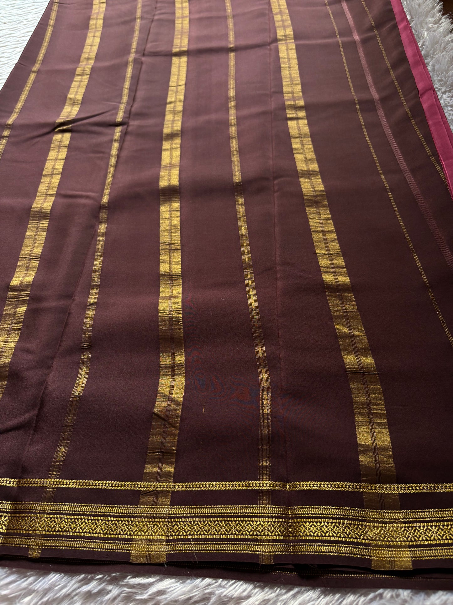 Shailaja (2D) : Cranberry pink-chocolate brown