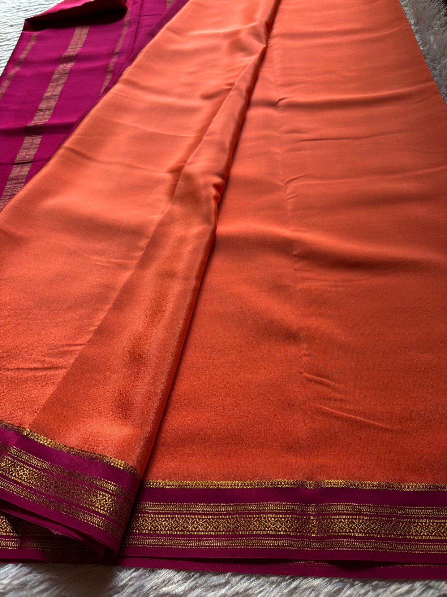 Shailaja (2D) : Coral orange-plum pink