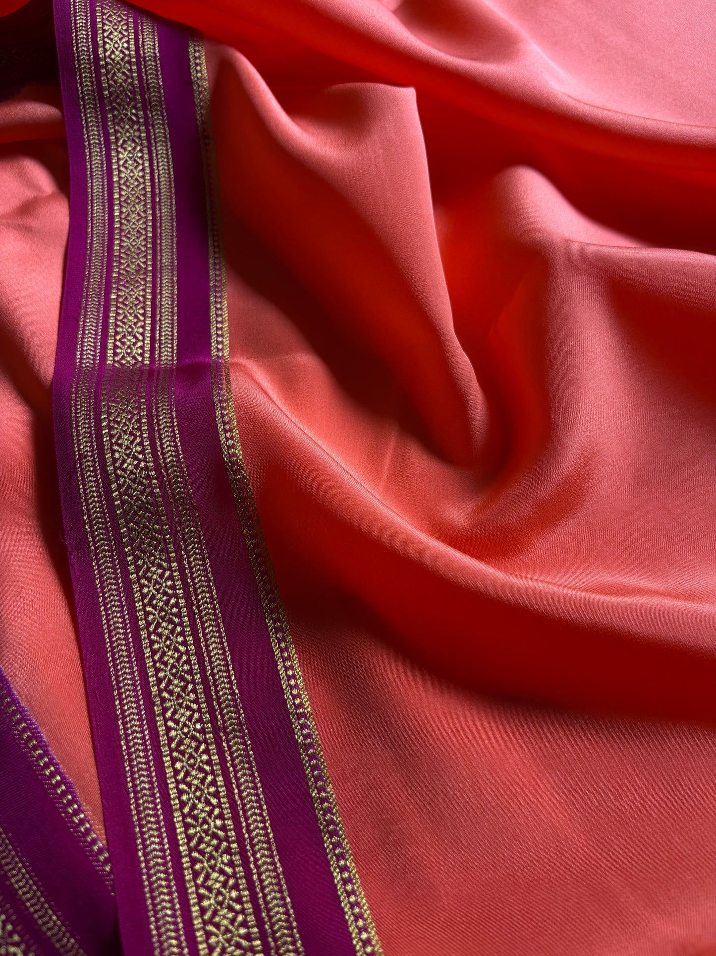 Shailaja (2D) : Coral orange-plum pink