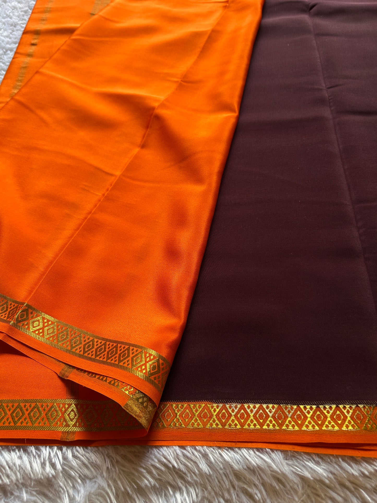 Nikhila (2D) : Chocolate brown-orange