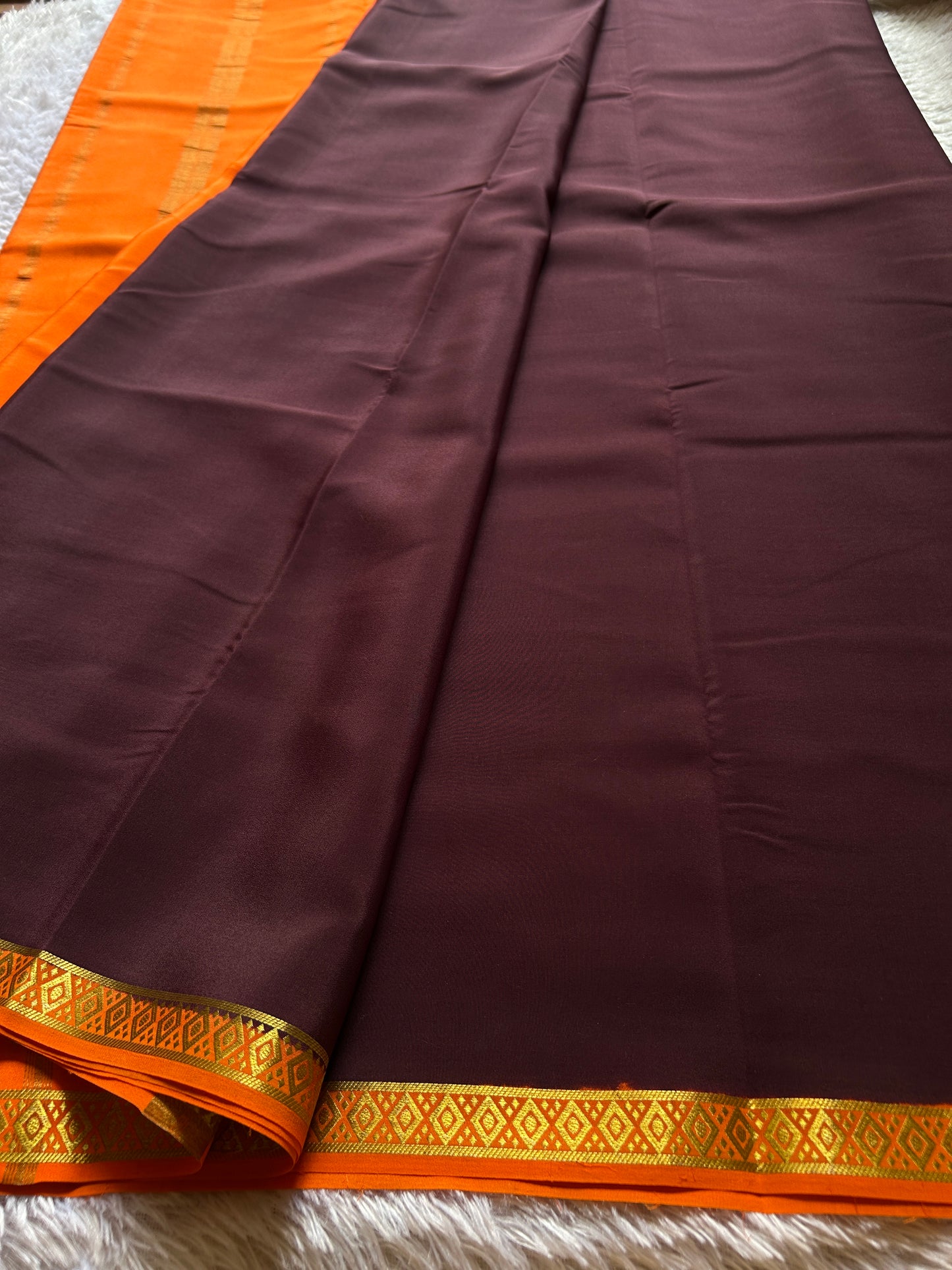 Nikhila (2D) : Chocolate brown-orange
