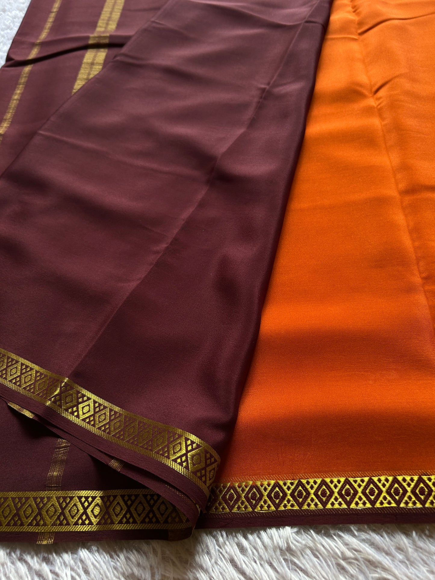 Nikhila (2D) : Rust orange-chocolate brown