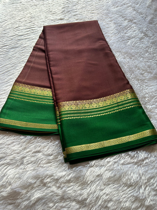 Daamini (2D): Chocolate brown-bottle green