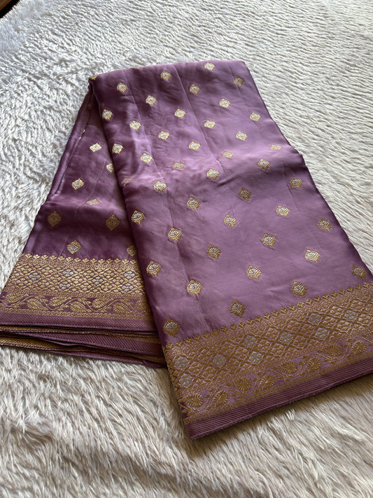 Soft Satin Mashru : Lilac