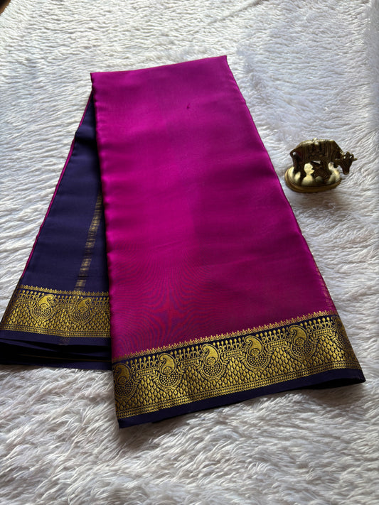Swarna (2D) : Magenta-navy blue