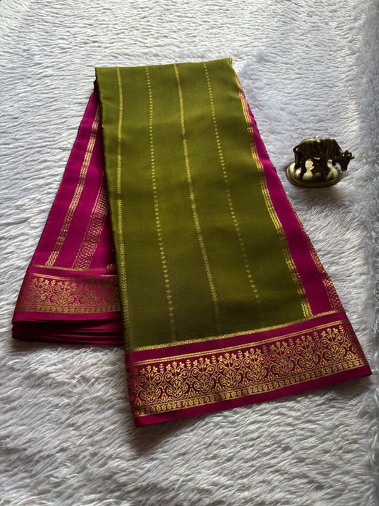 Anila (2D) : Moss green-rani pink