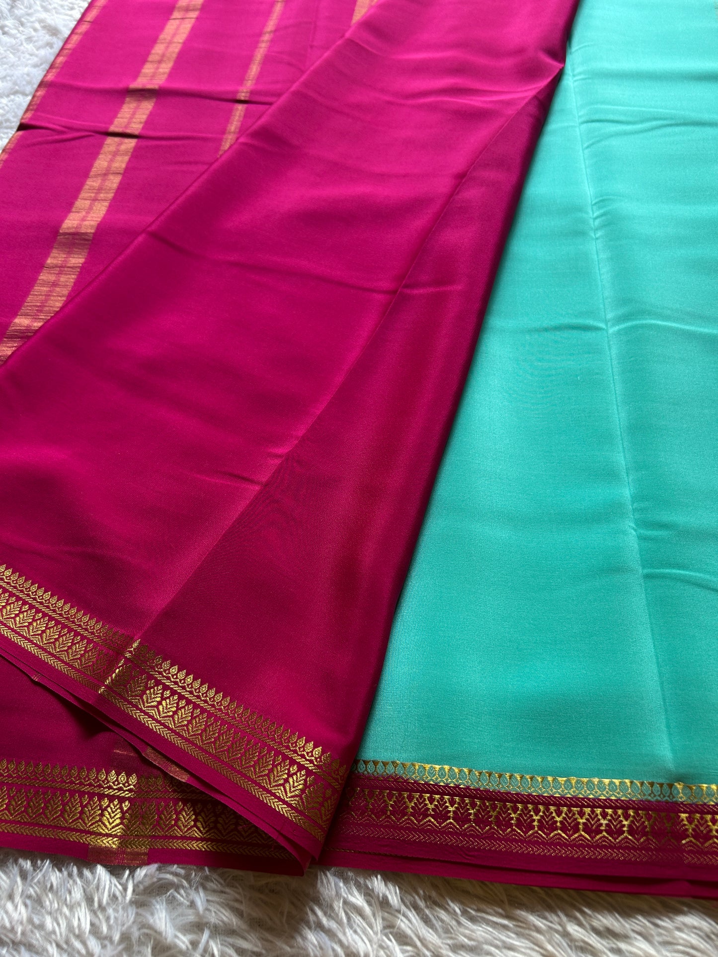 Jyothi (2D) : Sea blue-rani pink