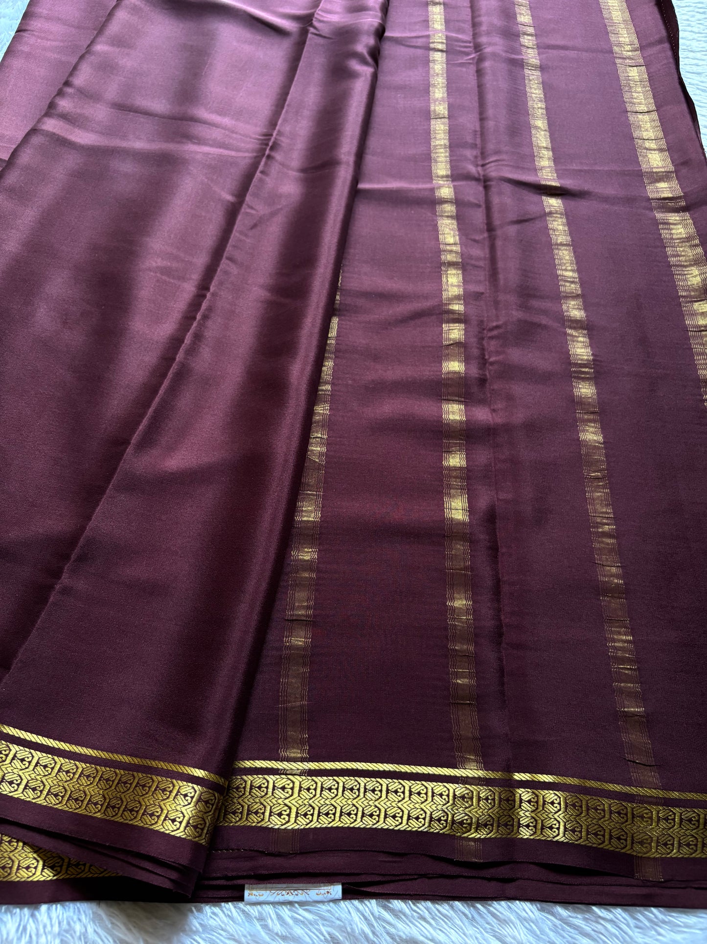 Nanditha : Solid Chocolate brown