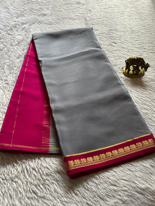 Gowri (2D) : Silver grey-pink