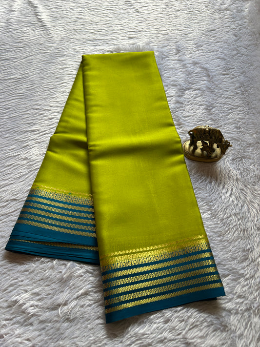 Nayana (2D) : Olive green-ananda blue