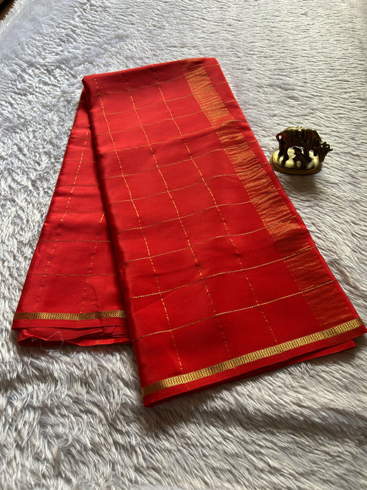 Shankari : Solid Coral red