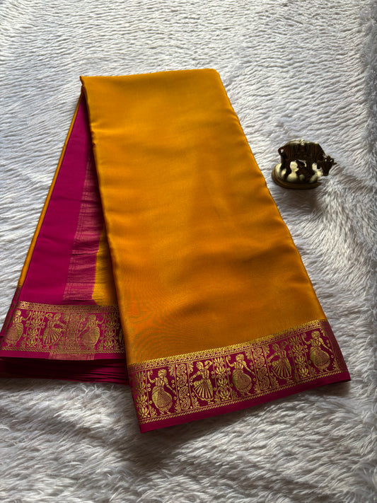 Nartaki (2D) : Golden yellow-rani pink
