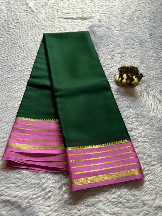 Rashmi (2D) : Bottle green-baby pink