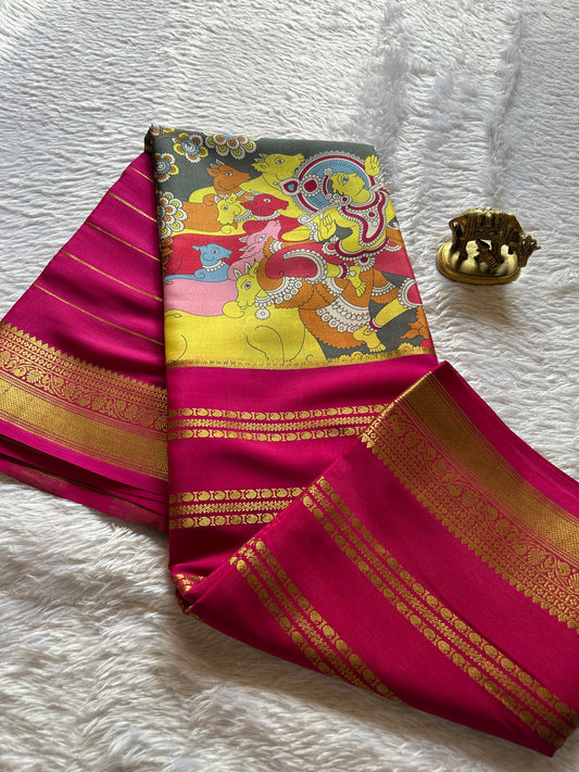 Kalavathi (2D) : Slate grey-pink