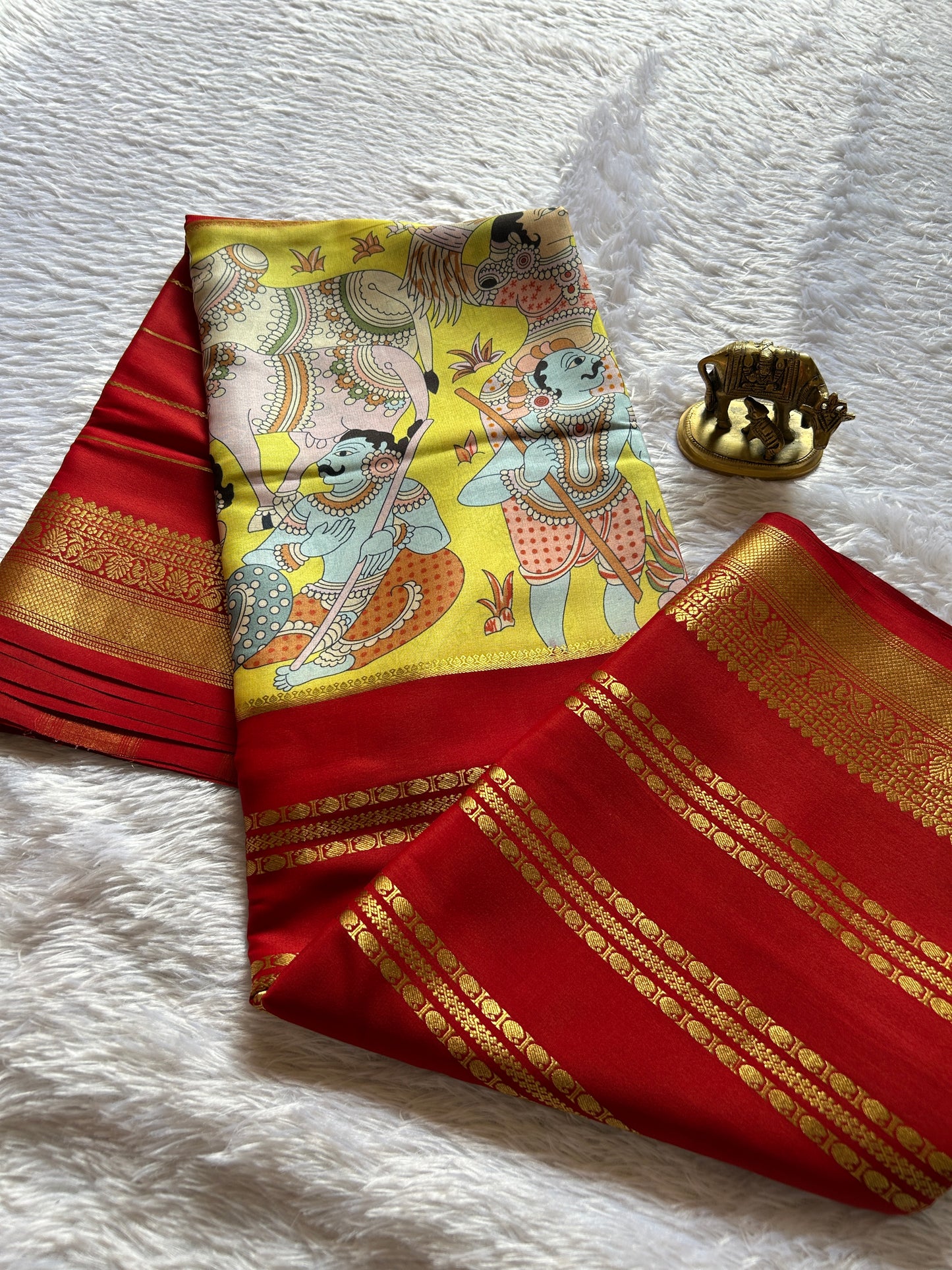 Kalavathi (2D) : Lemon yellow-red