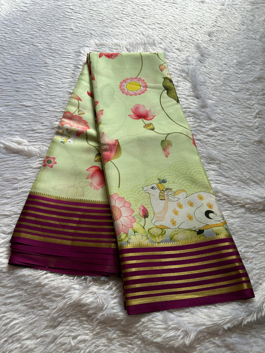 Kamala (2D) : Light pista green-magenta