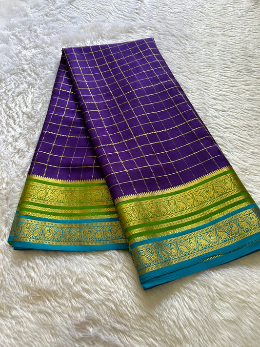 Tulasi (3D) : Violet-fresh green-ananda blue