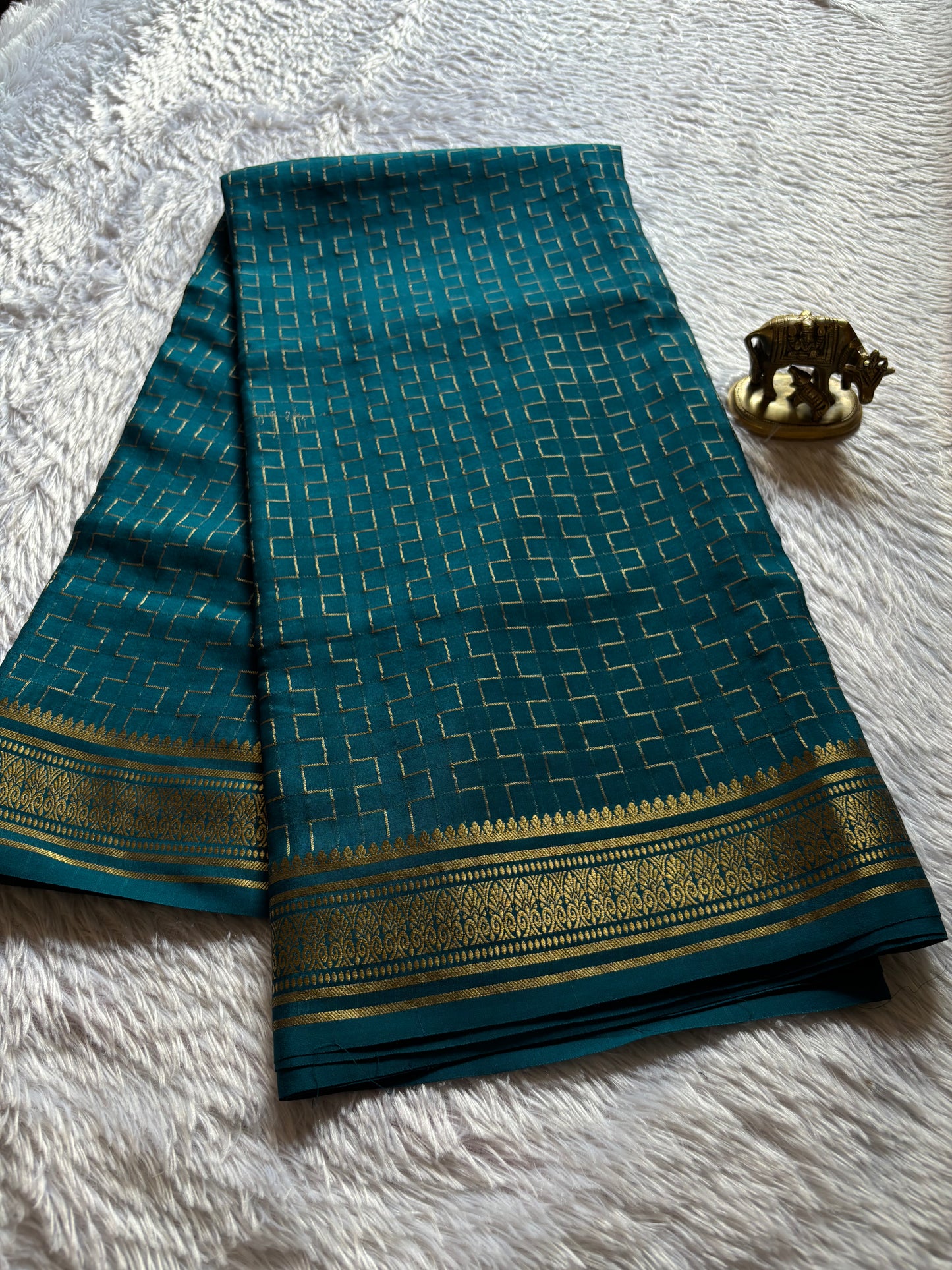 Lekha : Solid Teal blue