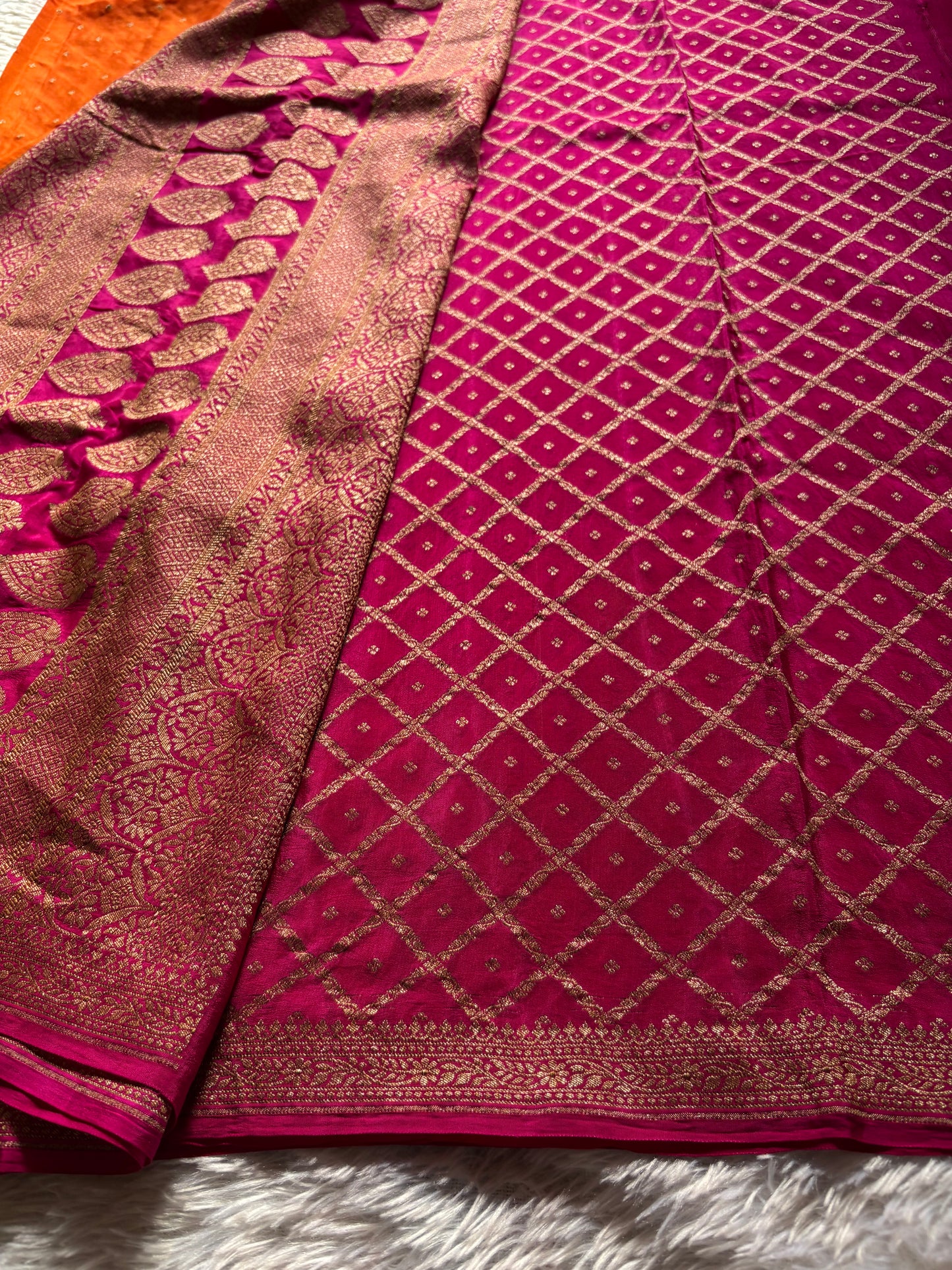 Deepali (2D) : Orange-rani pink