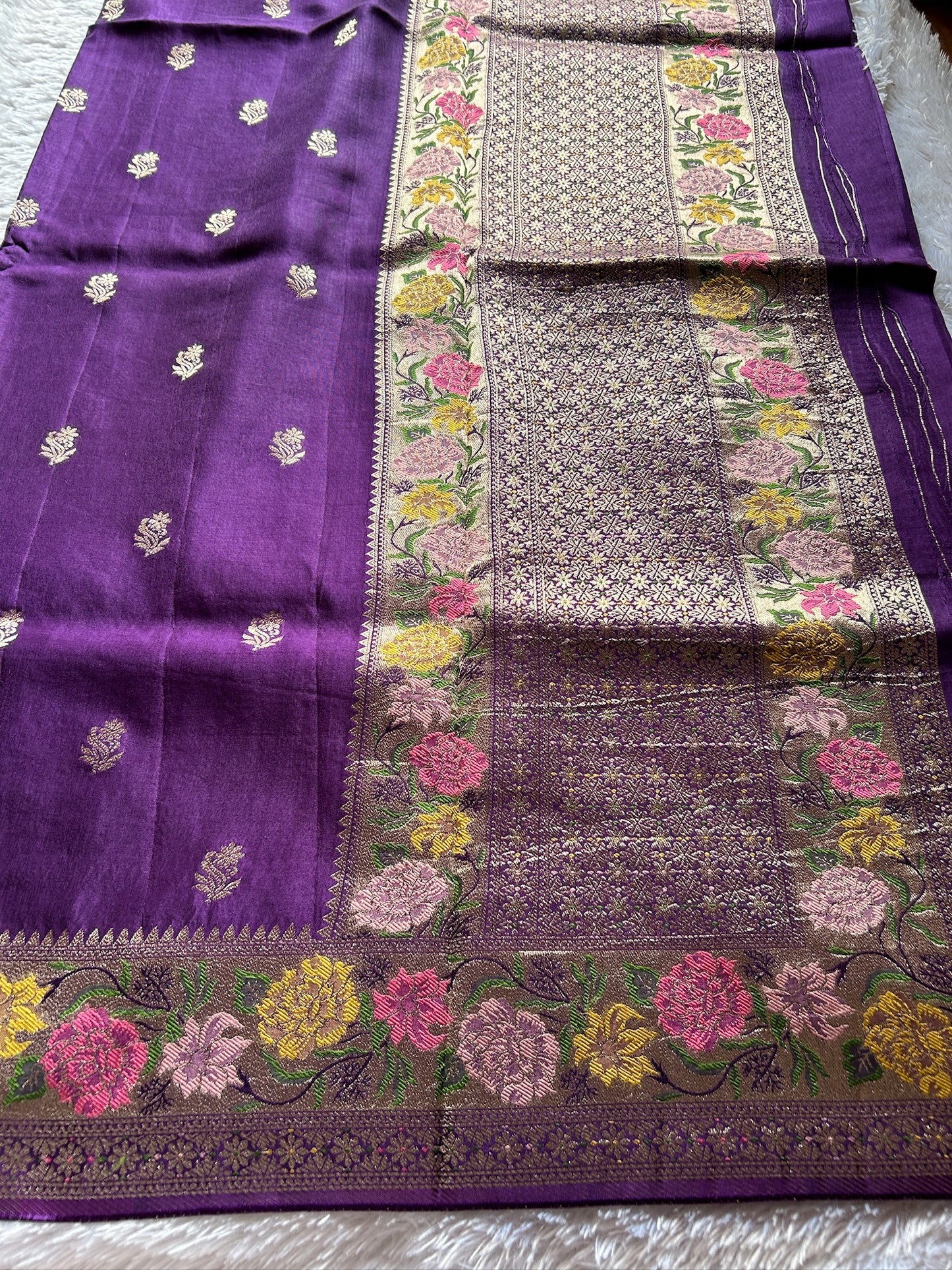 Soft Paithani : Solid Purple