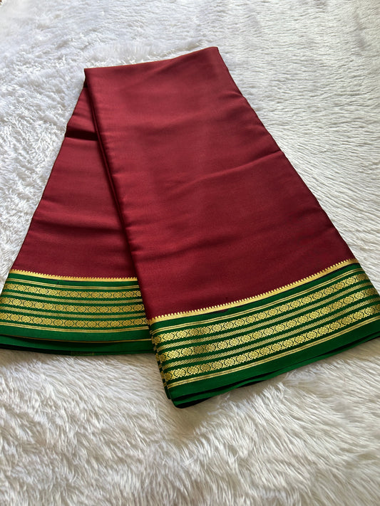 Pushpa (2D) : Chocolate brown-bottle green